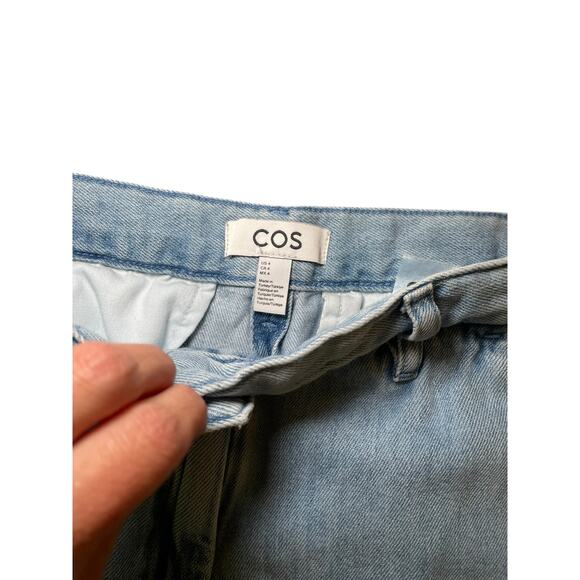 NWOT COS Straight-Leg Denim Trouser‎ High Rise Jean Women 4, Fits a 2 Light Wash - Picture 8 of 8